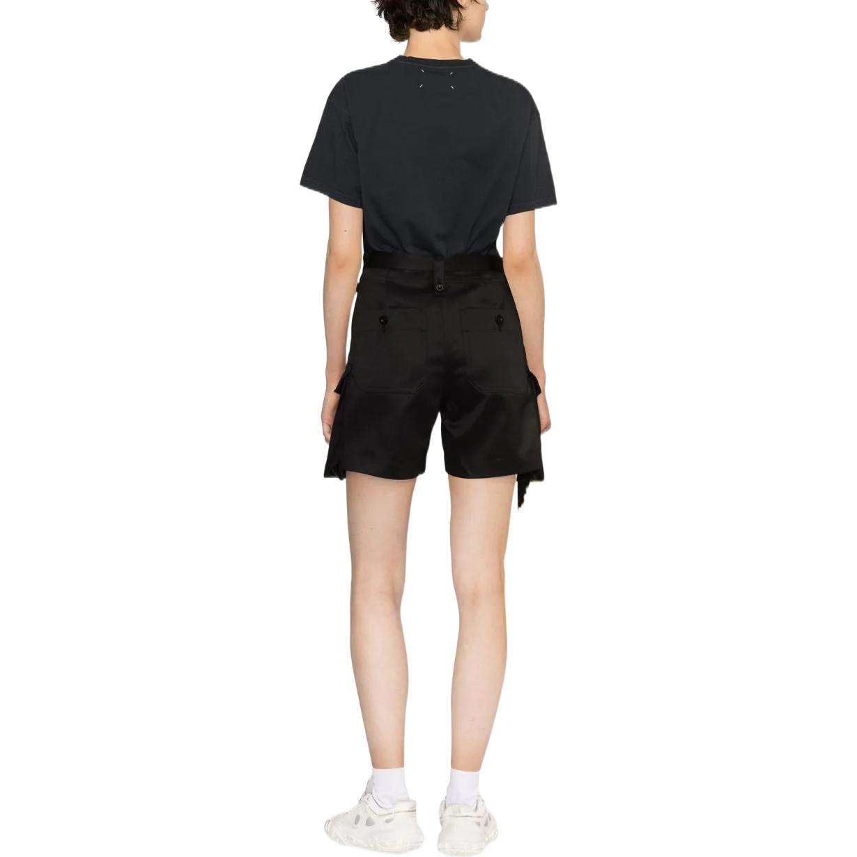 Shop Maison Margiela Unisex Kaos Hitam Desain Logo Grafis Lengan Pendek S51GC0522S20079861