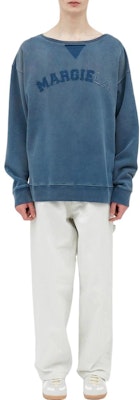 メゾンマルジェラ ユニセックス ブルー 刺繍ロゴ クルーネックスウェットシャツ S50GU0209S25570-469 Lookbook メゾンマルジェラ ユニセックス ブルー 刺繍ロゴ クルーネックスウェットシャツ S50GU0209S25570-469