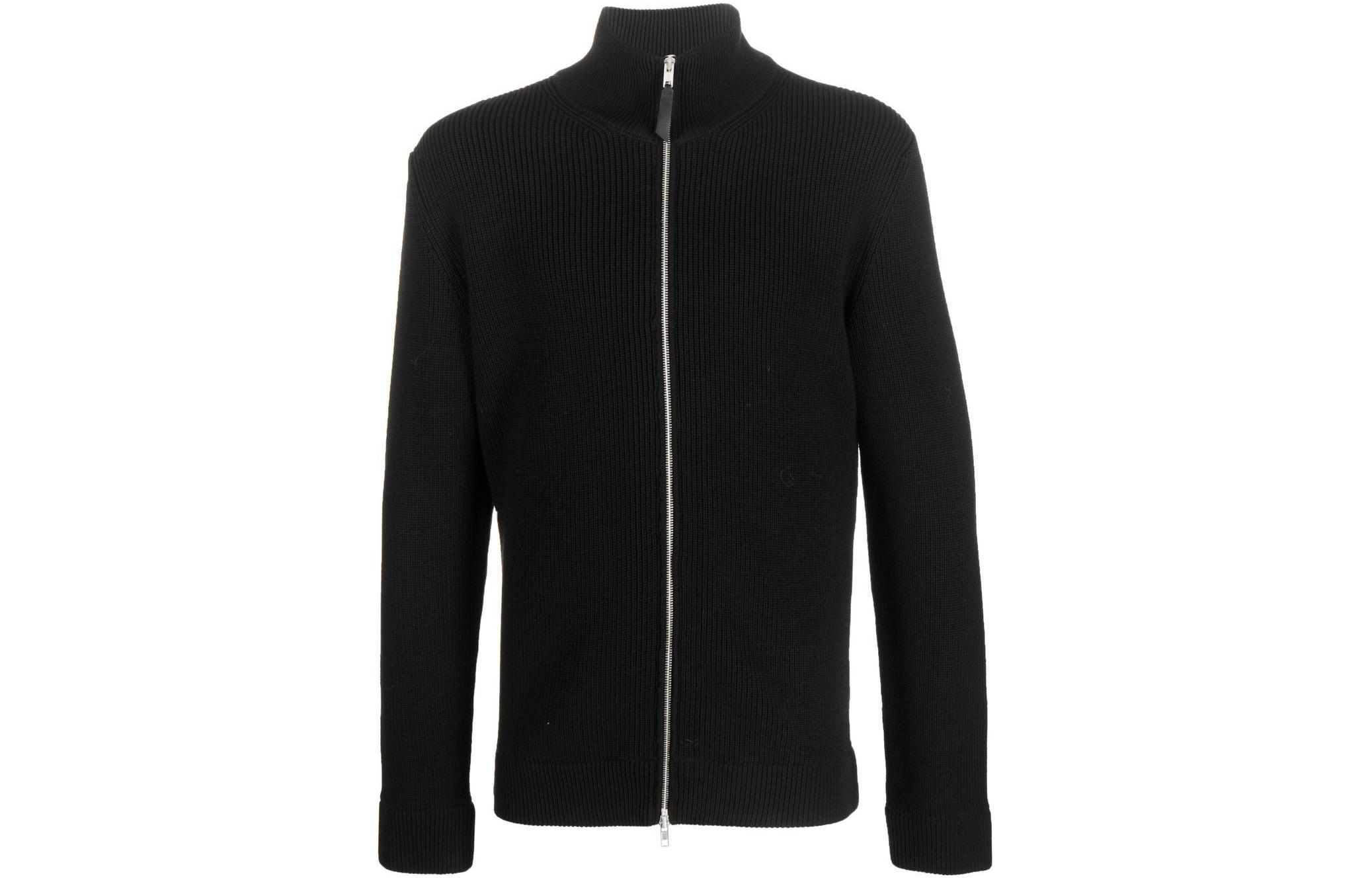 Order Maison Margiela 男女同款 FW22 黑色羊毛针织拉链翻领开衫夹克. SI1HA0013S17781900F