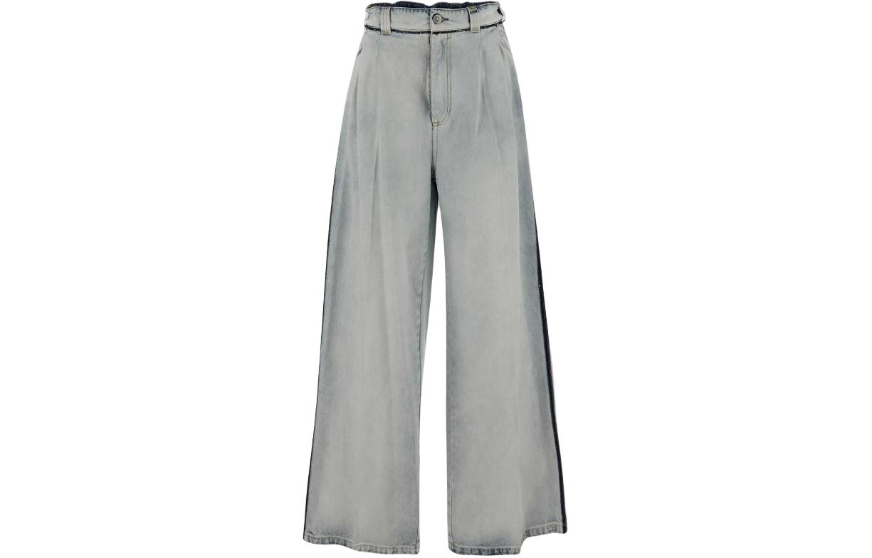 Maison Margiela Unisex Loose Straight-Fit Light Blue Patchwork Denim Jeans. S51KA0593S30870965 圖 2