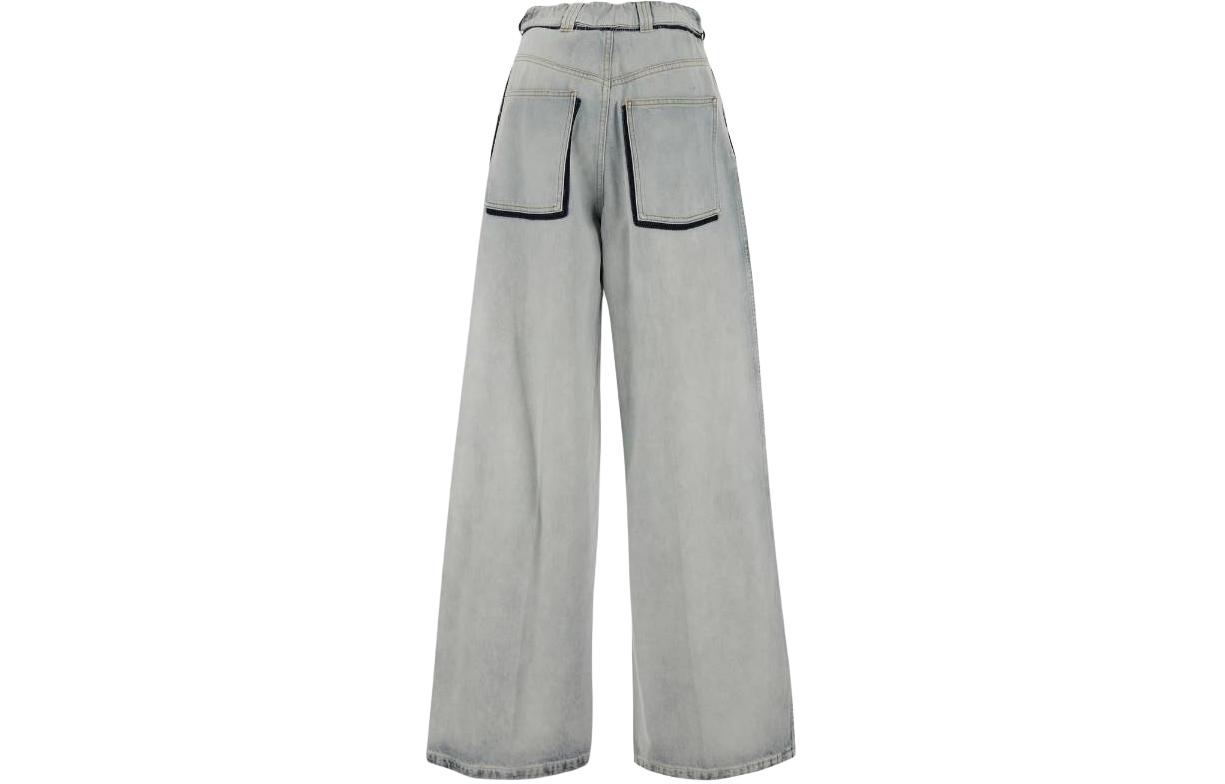 Maison Margiela Unisex Loose Straight-Fit Light Blue Patchwork Denim Jeans. S51KA0593S30870965 圖 3