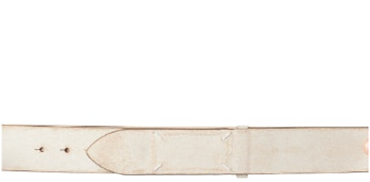 Maison Margiela Unisex White Leather Belt with Pin Buckle 4.5CM SA1TP0006P5350 Maison Margiela Unisex White Leather Belt with Pin Buckle 4.5CM SA1TP0006P5350