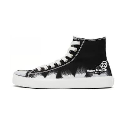 Maison Margiela Vandal Tabi Canvas High 'Black Paint Brush'