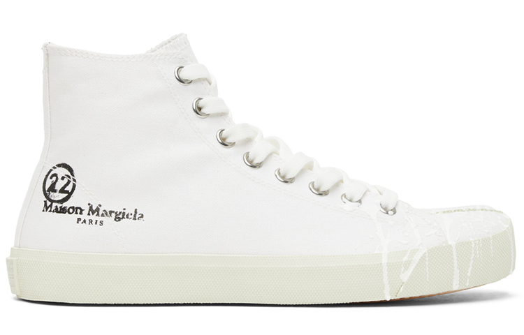 Order Maison Margiela Vandal Tabi Canvas High ''Bianco Spill'' S57WS0348-P2347-T1003