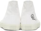 Shop Maison Margiela Vandal Tabi Kanvas Tinggi 'Tumpahan Putih' S57WS0348-P2347-T1003
