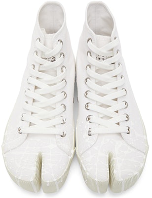Maison Margiela Vandal Tabi Canvas High 'White Spill' S57WS0348-P2347-T1003 Purchase Maison Margiela Vandal Tabi Canvas High 'White Spill' S57WS0348-P2347-T1003