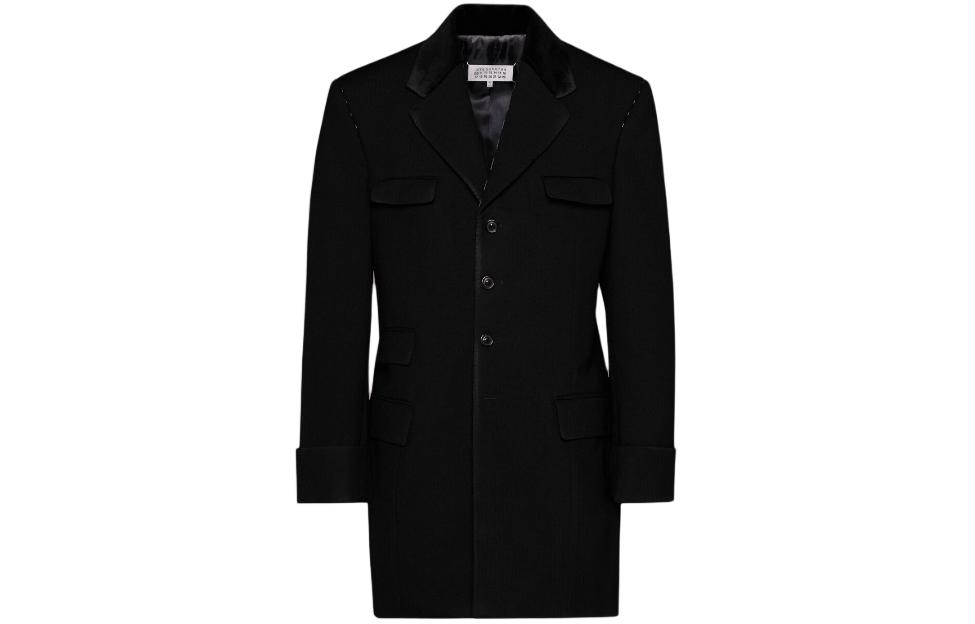 Maison Margiela Work In Progress Charcoal Grey Long Single-Breasted Jacket Men S67BN0032S76794859F