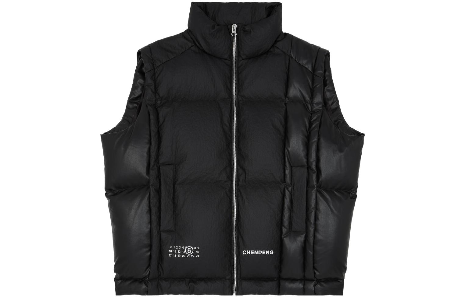 Maison Margiela MM6 CHENPENG FW23  Black Leather Detail Puffer Vest. S62FB0060S78460900 圖 2