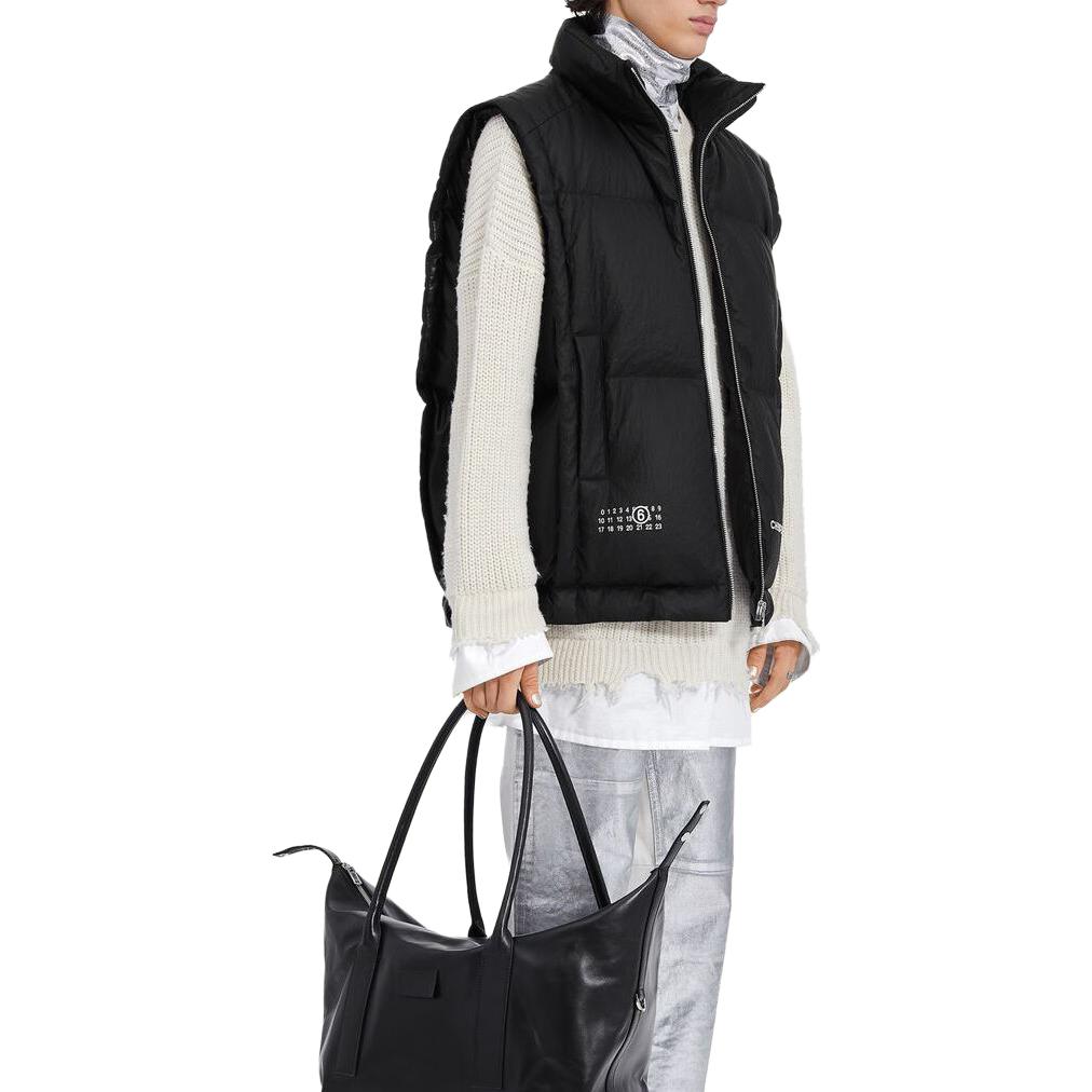 Maison Margiela MM6 CHENPENG FW23  Black Leather Detail Puffer Vest. S62FB0060S78460900 圖 5