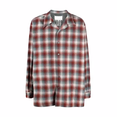 Maison Margiela Pendleton FW23 Plaid Button-Up Long Sleeve Shirt. S67DT0010S78038