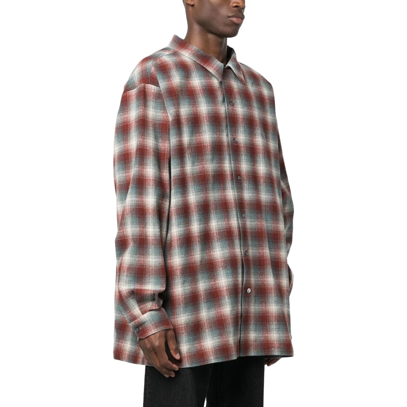 Shop Maison Margiela x Pendleton FW23 格紋長袖襯衫 S67DT0010S78038