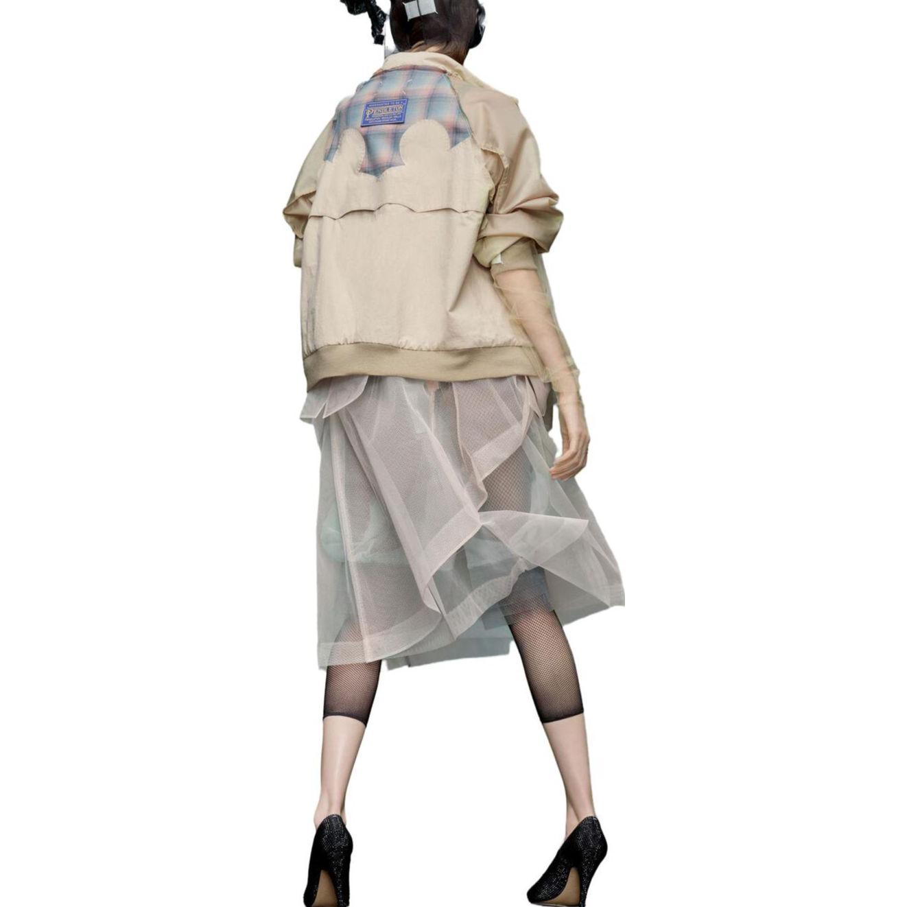 Shop Maison Margiela x Pendleton FW23 格纹高领休闲外套 男女款 棕色. S67AM0056S54455-115