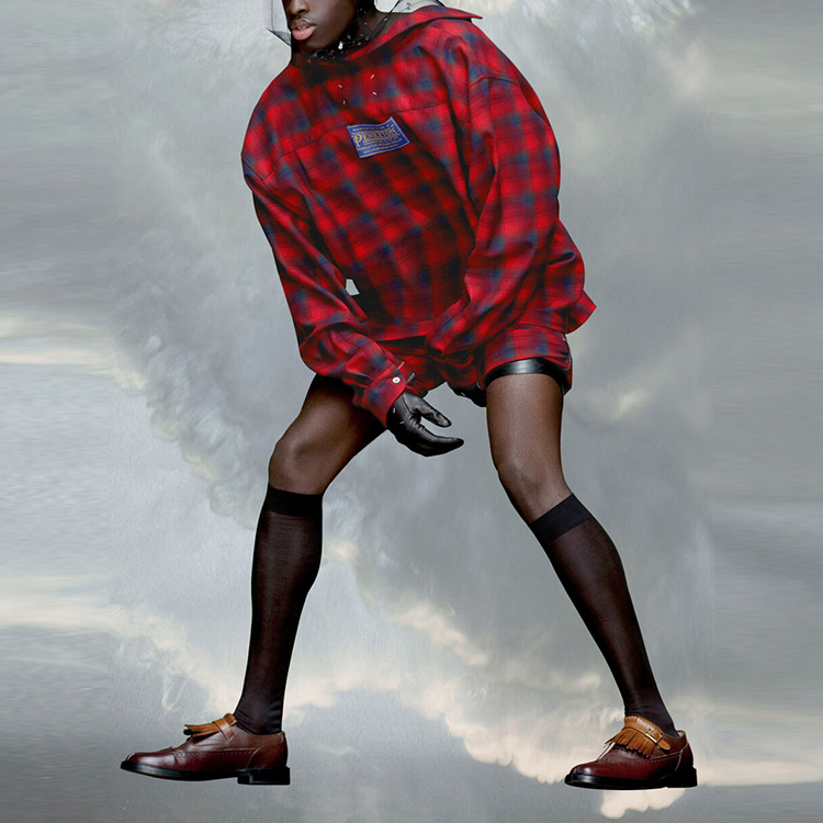 Maison Margiela Pendleton FW23 Red Plaid Wool Unisex Shirt with Point Collar S67DT0010S78037001F 圖 5