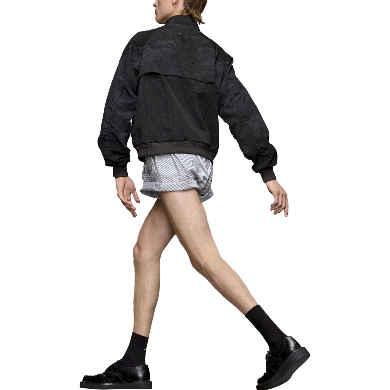 Lookbook Maison Margiela 黑色高领拉链修身帆布夹克 S50AM0603S53735855