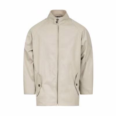 Maison Margiela Zip-Up Stand Collar Loose-Fit Jacket Sand Beige S67AM0075S48086