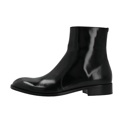 Maison Margiela Zip Leather Ankle Boot 'Black'