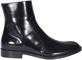 Order Maison Margiela 拉鍊皮革踝靴 黑色