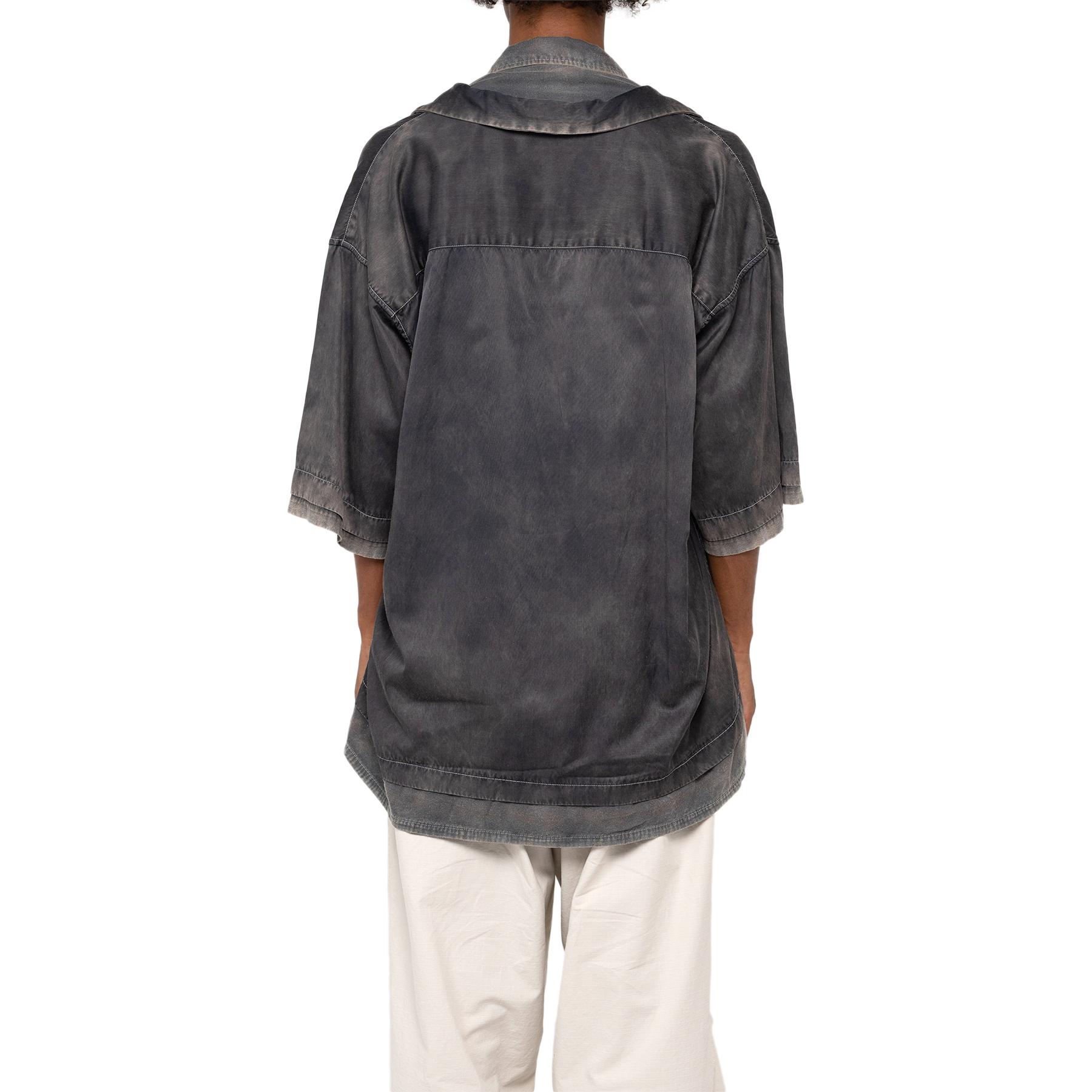 Maison Mihara Yasuhiro  Distressed Loose-Fit Short Sleeve Shirt Grey A12SH071-BLACK 圖 5