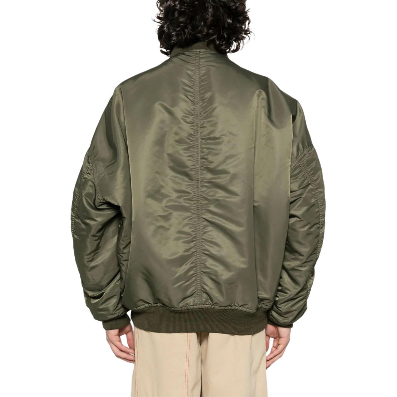 Maison Mihara Yasuhiro  Olive Green Logo Padded Crewneck Oversized Jacket. A12BL051-KHAKI 圖 4