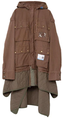 Maison Mihara Yasuhiro 棕色連帽拉鍊軍裝風背部拼接外套 A11CT043-BROWN Buy Maison Mihara Yasuhiro 棕色連帽拉鍊軍裝風背部拼接外套 A11CT043-BROWN