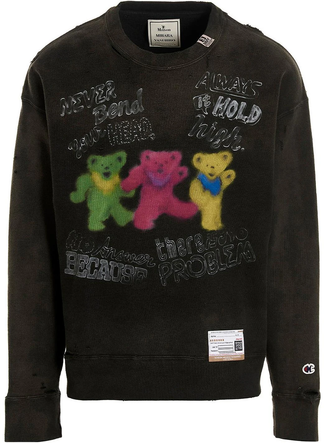 maison-mihara-yasuhiro-bear-print-distressed-crewneck-sweatshirt-black-mens-a09-po-552-black