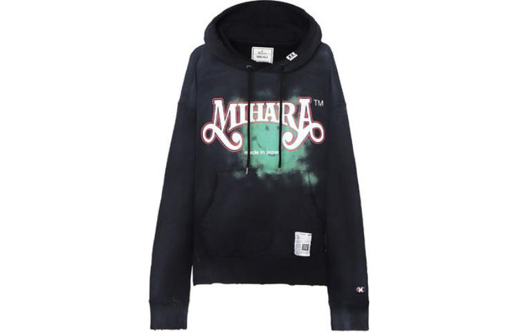 Maison Mihara Yasuhiro Black Hooded Loose-Fit Embroidered Logo Jacket J11PK511-BLACK