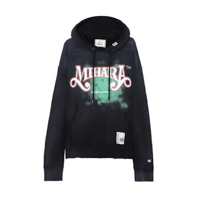 Maison Mihara Yasuhiro Black Hooded Loose-Fit Embroidered Logo Jacket J11PK511-BLACK