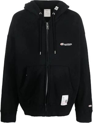 Maison Mihara Yasuhiro 黑色連帽寬鬆刺繡Logo外套 J11PK511-BLACK Buy Maison Mihara Yasuhiro 黑色連帽寬鬆刺繡Logo外套 J11PK511-BLACK