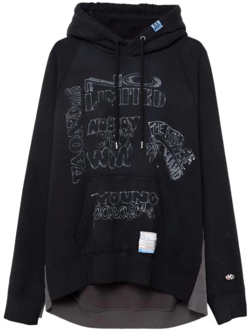 maison-mihara-yasuhiro-black-hoodie-with-letter-print-a11-hd-601-black