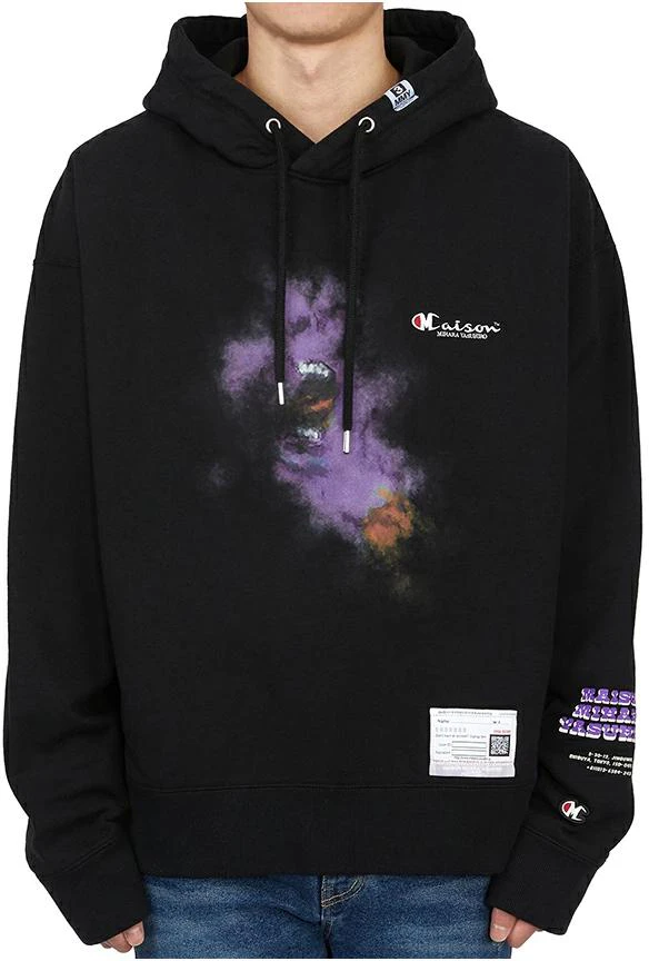 maison-mihara-yasuhiro-black-hoodie-with-logo-and-graphic-design-a10-hd-722-black