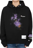 Maison Mihara Yasuhiro Black Hoodie with Logo and Graphic Design A10HD722BLACK Maison Mihara Yasuhiro Black Hoodie with Logo and Graphic Design A10HD722BLACK