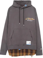 Maison Mihara Yasuhiro Black Letter Print Oversized Hoodie Pullover A11HD612-BLACK Maison Mihara Yasuhiro Black Letter Print Oversized Hoodie Pullover A11HD612-BLACK