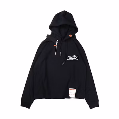 Maison Mihara Yasuhiro Black Loose-Fit Zip Cape Jacket with Pocket for Men A11BL052-BLACK