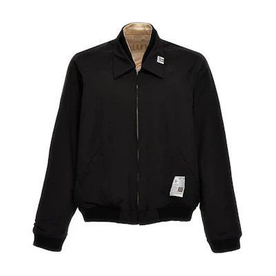Maison Mihara Yasuhiro Black Short-Sleeve Hoodie with Letter Print () A11HD592BLACK