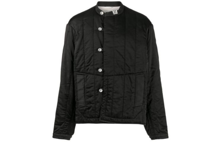 Maison Mihara Yasuhiro Black Solid Color Mid-Length Zip Jacket A09CT051-BLACK