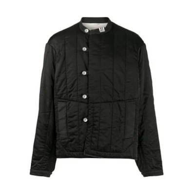 Maison Mihara Yasuhiro Black Solid Color Mid-Length Zip Jacket A09CT051-BLACK