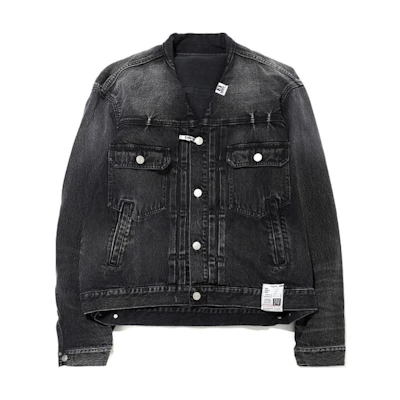 Maison Mihara Yasuhiro Black Solid Color Zip-Up Jacket A11CT051-BLACK