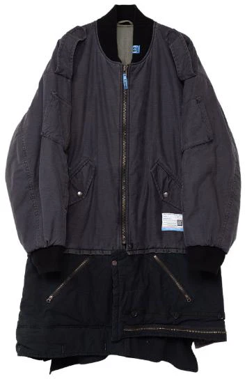 maison-mihara-yasuhiro-black-solid-color-zip-up-jacket-a11-ct-051-black