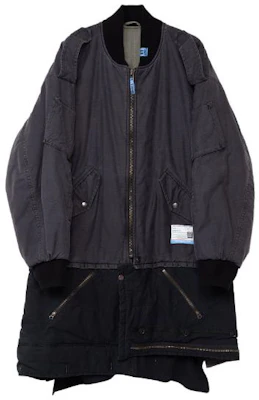 Maison Mihara Yasuhiro Jaket Hitam Solid Warna dengan Resleting A11CT051-BLACK Buy Maison Mihara Yasuhiro Jaket Hitam Solid Warna dengan Resleting A11CT051-BLACK