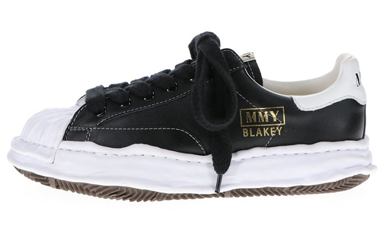 Buy Maison Mihara Yasuhiro Blakey OG Sole Kulit Rendah 'Hitam Putih' A06FW702