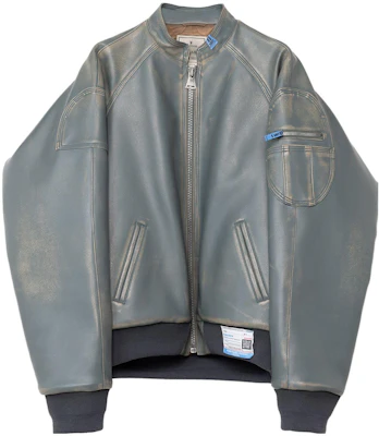 Maison Mihara Yasuhiro 蓝灰色插肩袖拉链夹克 男款 A11BL011-BLUEGRAY Buy Maison Mihara Yasuhiro 蓝灰色插肩袖拉链夹克 男款 A11BL011-BLUEGRAY