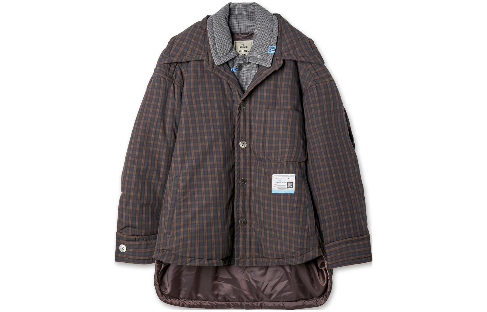 Maison Mihara Yasuhiro Brown Solid Color Zip-Up Loose-Fit Jacket G12BL012-BEIGE