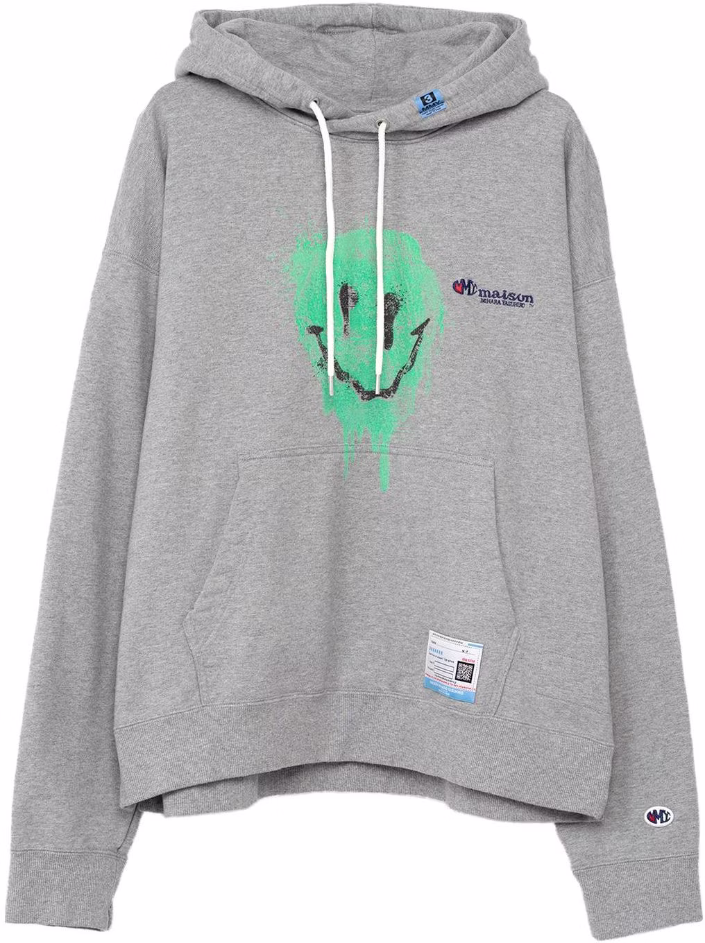 maison-mihara-yasuhiro-cartoon-smile-hoodie-pullover-long-sleeve-gray-a11-hd-711-gray