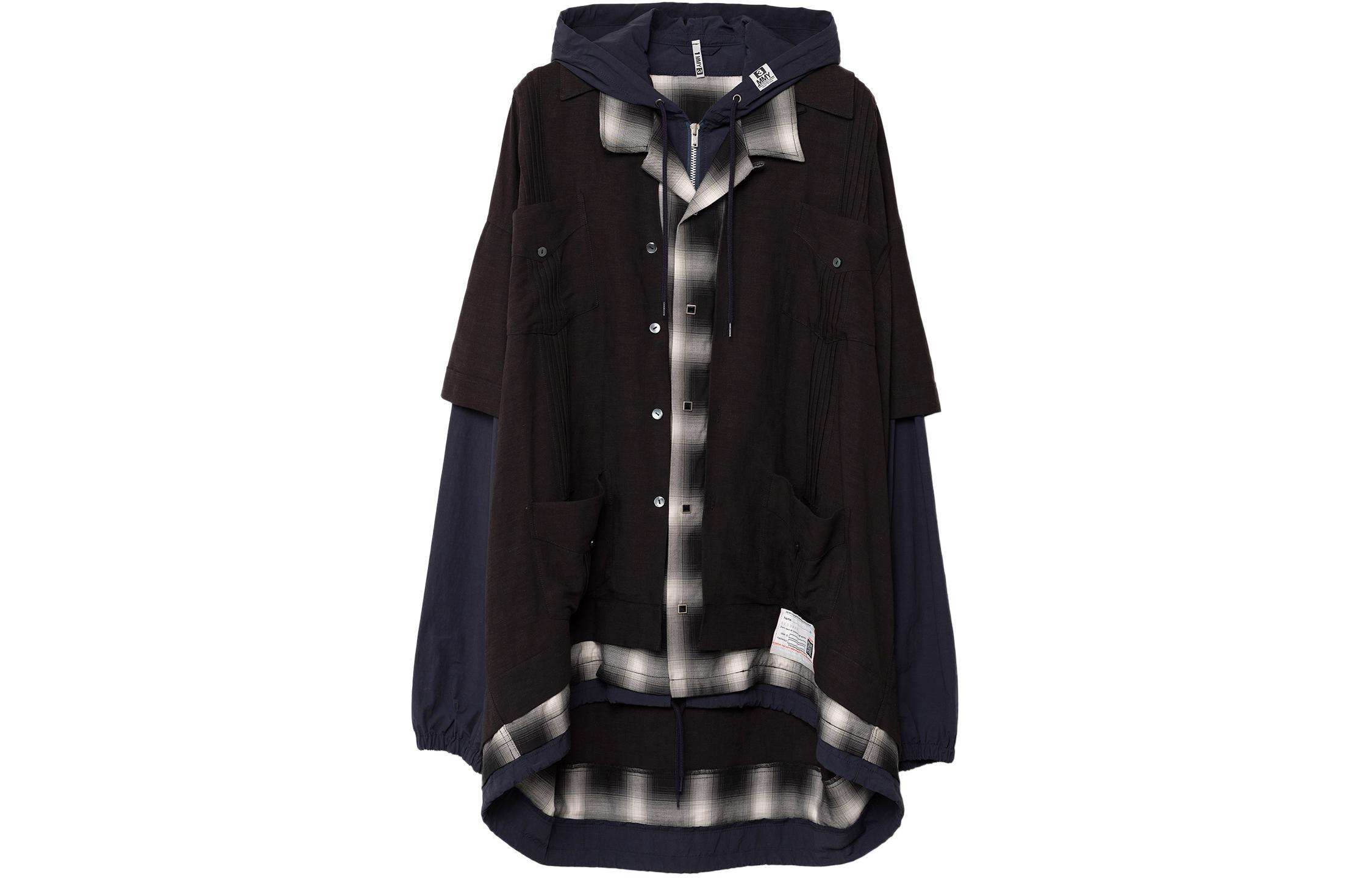 Maison Mihara Yasuhiro Color-Block Hooded Zip-Up Jacket 1320629M14501