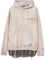 Maison Mihara Yasuhiro Distressed Hoodie with Kangaroo Pocket Beige Men’s A11HD612-BEIGE Maison Mihara Yasuhiro Distressed Hoodie with Kangaroo Pocket Beige Men’s A11HD612-BEIGE
