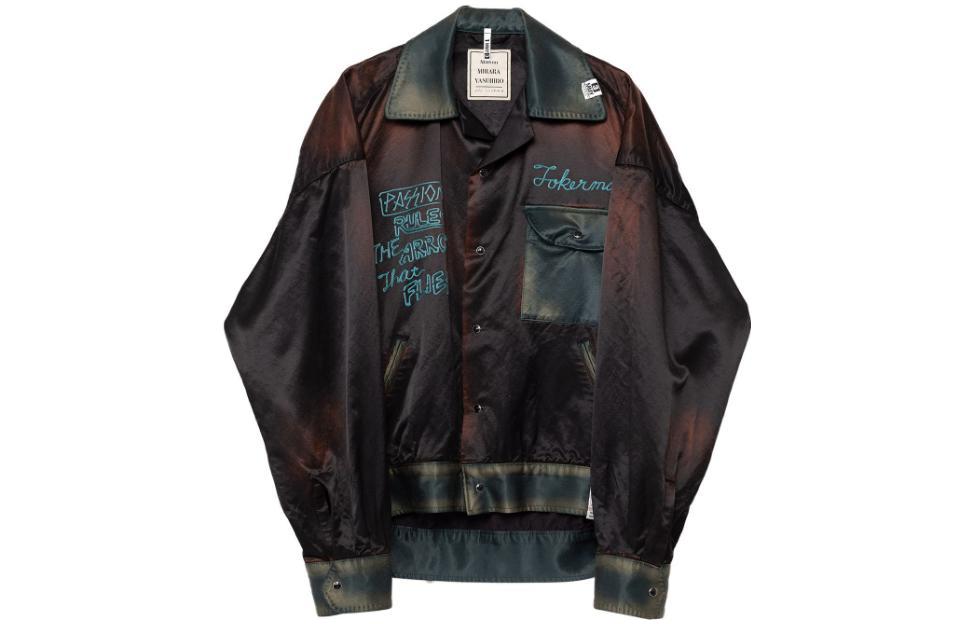 Maison Mihara Yasuhiro Distressed Teddy Print Pullover Sweatshirt Navy Men A09PO552-NAVY