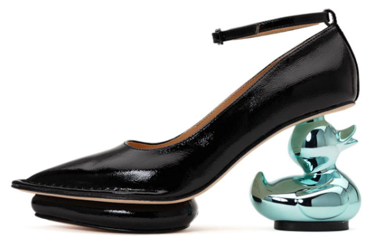 Maison MIHARA YASUHIRO Duck Heel Pumps 'Green' B11FW707