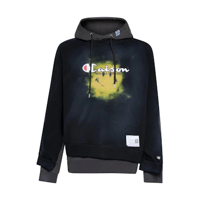 Maison Mihara Yasuhiro FW23 Green Letter Print Pullover Hoodie Men A11HD712-GREEN