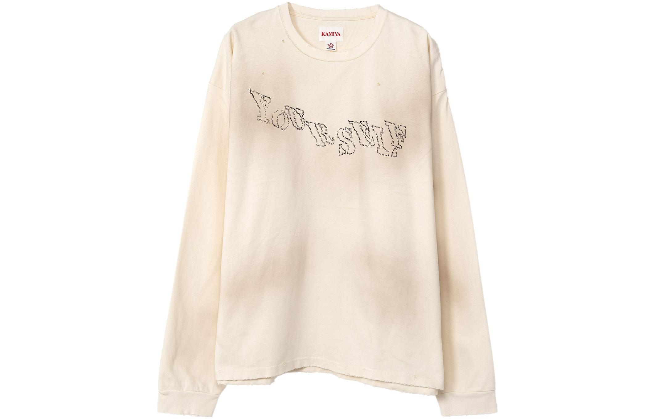 Maison Mihara Yasuhiro FW23 Letter Print Oversized Pullover Sweatshirt Black A11PO724-BLACK