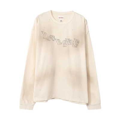 Maison Mihara Yasuhiro FW23 Letter Print Oversized Pullover Sweatshirt Black A11PO724-BLACK